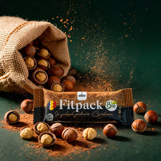 Fitpack - baton proteic cu alune de pădure, BIO, 40g