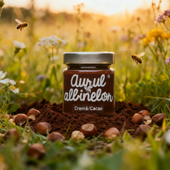 Cremă de Miere cu Cacao și Alune, Aurul Albinelor, 250g