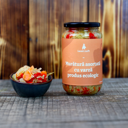 Murătură Asortată cu Varză, Produs Ecologic, Land.Luft, 570g
