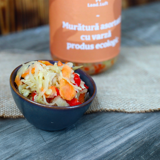 Murătură Asortată cu Varză, Produs Ecologic, Land.Luft, 570g