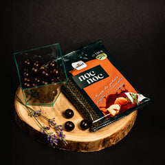 Noc Noc - Alune de pădure prăjite cu ciocolată neagră, 100g, ecologic