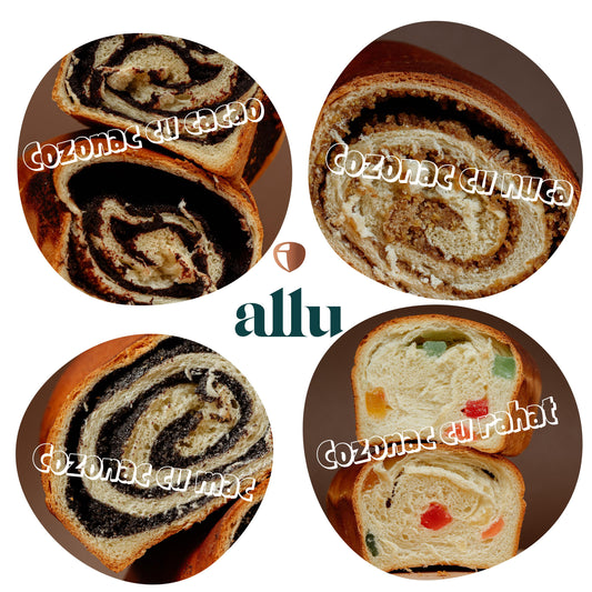 Pachet 4 Cozonaci (Cacao, Nucă, Mac și Rahat)