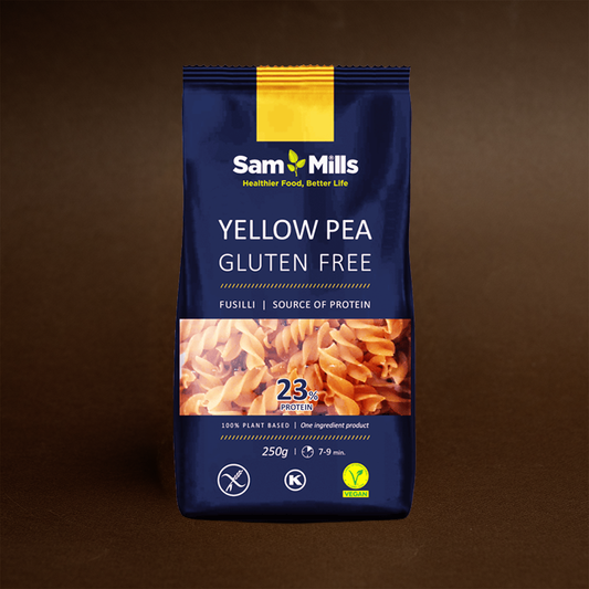 Fusilli din Mazăre Galbenă, Fără Gluten, Sam Mills, 250g