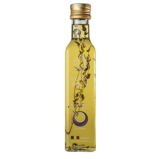 Ulei de Floarea Soarelui presat la rece cu cimbru, Luna Solai, 250 ml