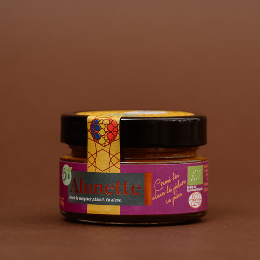Alunette - Cremă din alune de pădure cu polen, 100g, ecologic