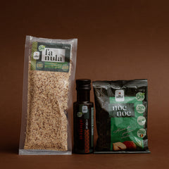 Răsfăț Hrănitor – Pachet BIO cu Făină, Ulei și Alune de Pădure