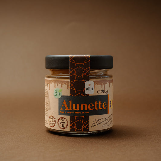 Alunette - Cremă din alune de pădure și ciocolată cu lapte, 200g, ecologică