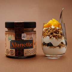 Alunette - Cremă din alune de pădure și ciocolată cu lapte, 200g, ecologică