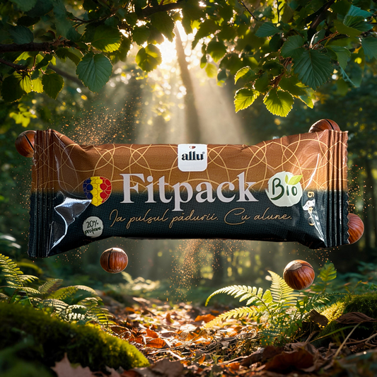 Baton Proteic din Alune de Pădure, Ecologic, 40g - Fitpack