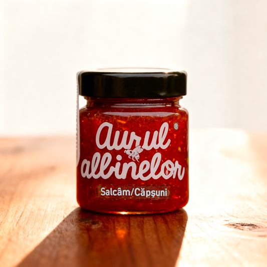 Miere de Salcâm cu Căpșuni, Aurul Albinelor, 250g