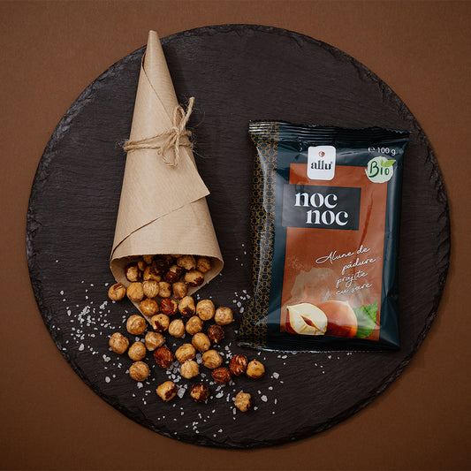 Noc Noc- Alune de pădure prăjite cu sare, 100g, ecologic