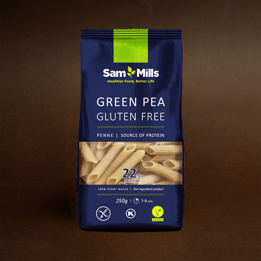 Penne din Mazăre Verde, Fără Gluten, Sam Mills, 250g
